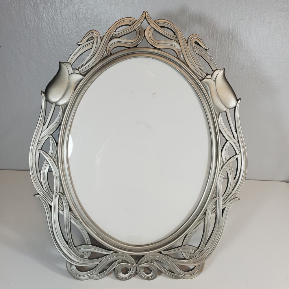 Royal Selangor Pewter Tulip Photo Frame 12"x 10" #3496 Flower Oval Picture